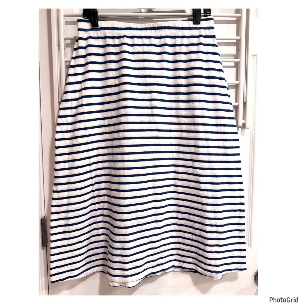 Eileen Fisher Striped Cotton Skirt Elevated Basic Clean Girl Aesthetic
